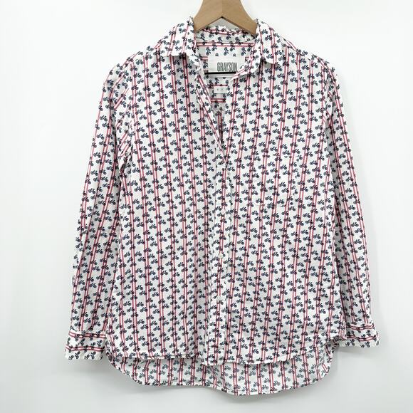 Grayson The Hero Button Down Shirt in Bicycle Print Size Small 02 - Picture 4 of 10